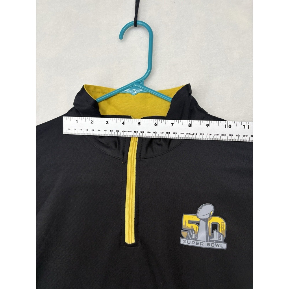 Majestic Super Bowl 50 NFL Long Sleeve Quarter Zip Pullover Shirt Men's 2XLT - Picture 13 of 14